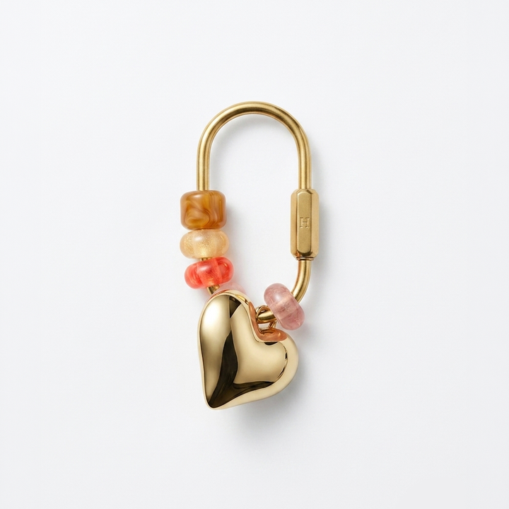 Golden Love Bag Charm